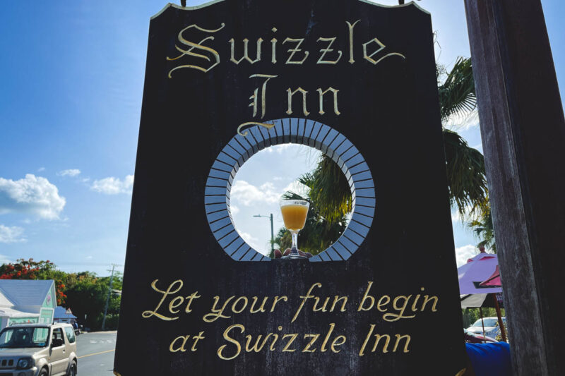 Sign for Swizzle Inn things to do in Bermuda