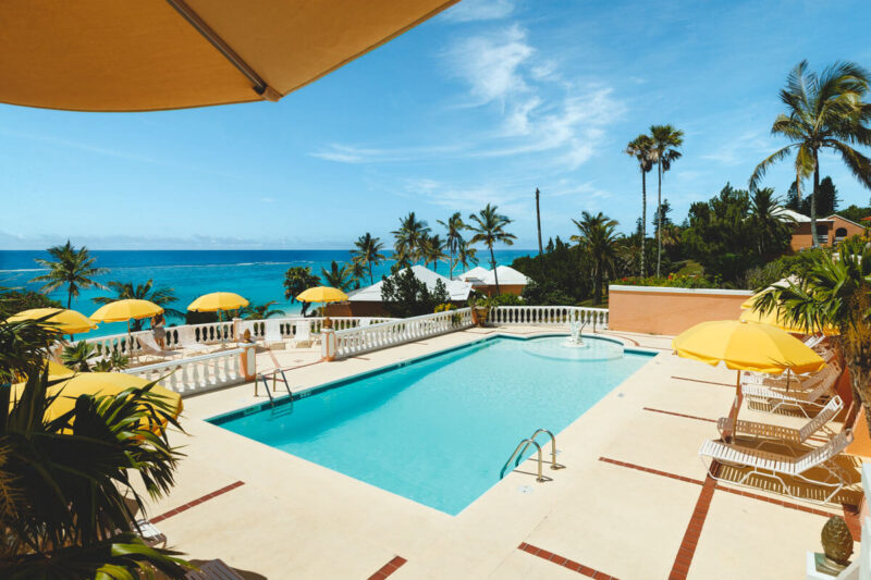 Pool at Coco Reef Resort where to stay in Bermuda