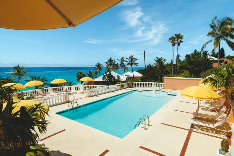 Pool at Coco Reef Resort where to stay in Bermuda