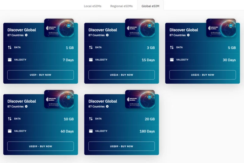 Airalo plans global sim card
