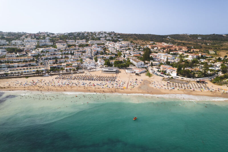 With calm waves and easy access to town, Praia da Luz is one of the best beaches in Lagos.
