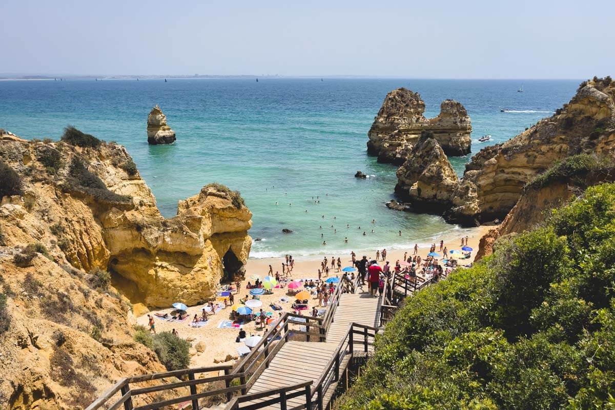 This staircase leads you to one of the best beaches in Lagos, Praia do Camilo. This staircase leads you to one of the best beaches in Lagos, Praia do Camilo.