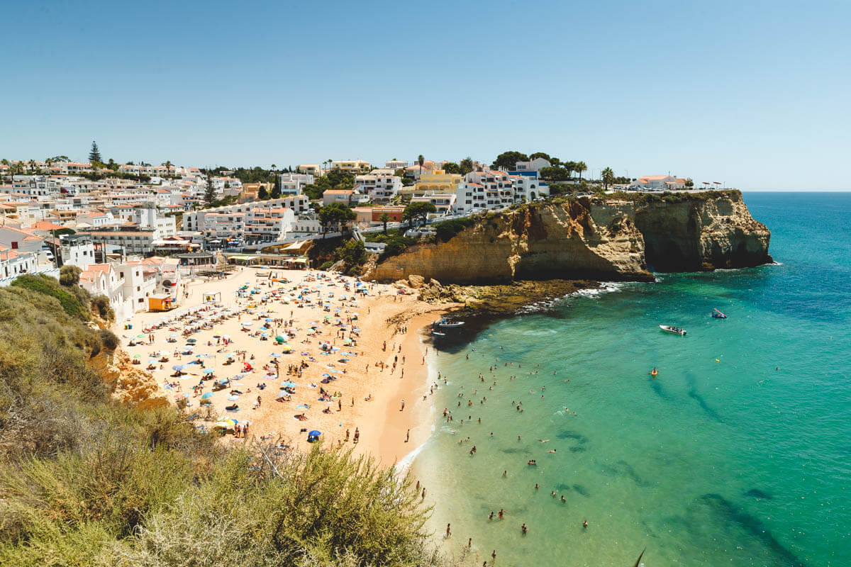 Cliffs at Praia do Carvoeiro, Algarve beaches