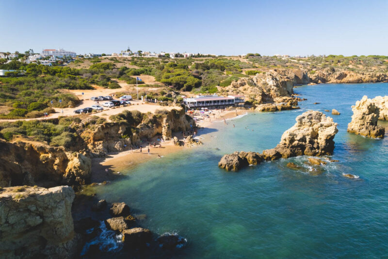 Rock formations at Praia dos Arrifes one of the best beaches in Albufeira