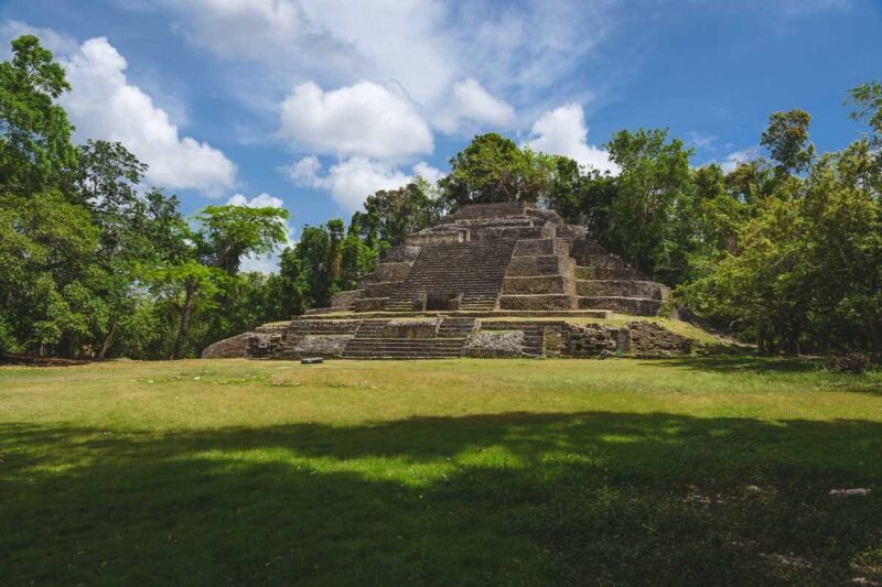 Jaguar Temple at Lamanai Archaelogical Reserve one of the best things to do in Belize