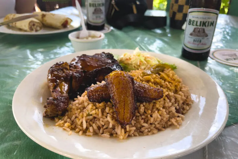 Plate of local food is one of the best things to do in Belize