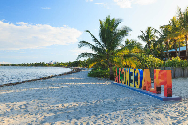 Sign for Placencia is where to stay in Belize