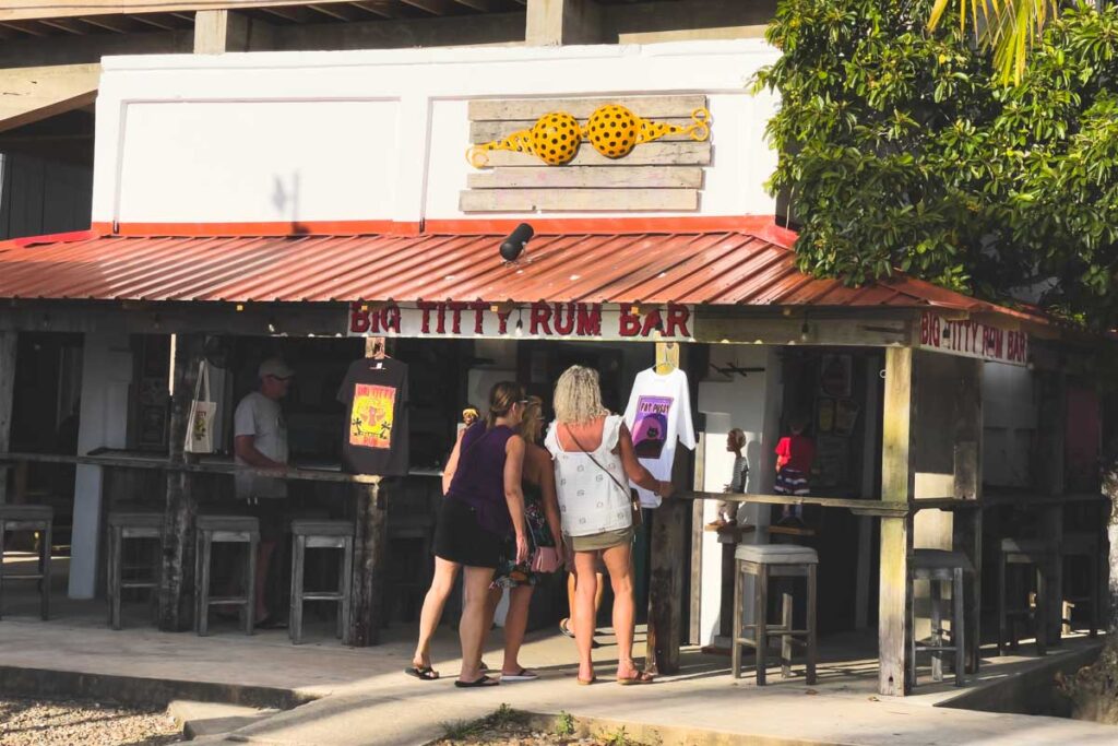 Big Titty Rum Bar one of the things to do in Belize