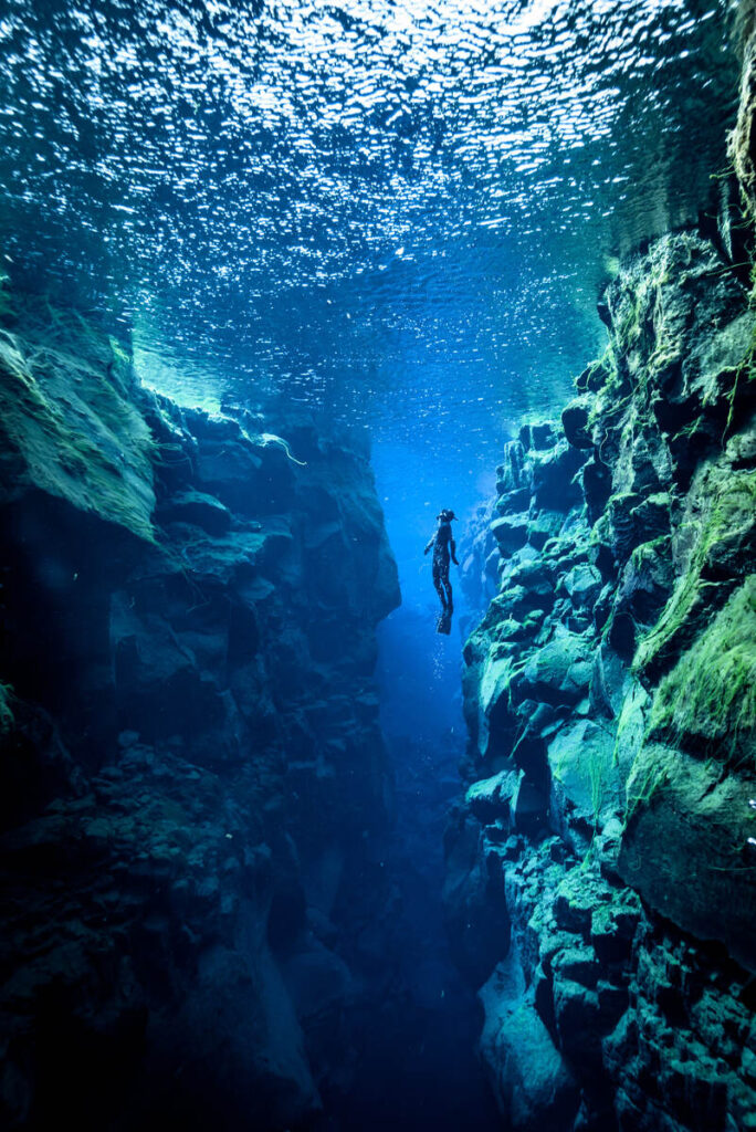 Diving the Silfra Fissure day trips from Reykjavik