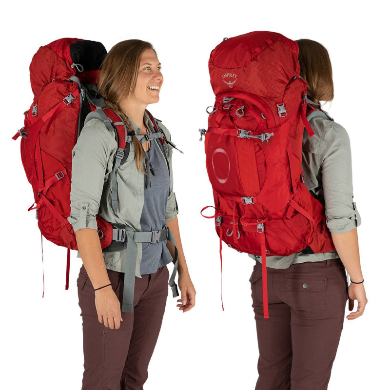 Osprey Ariel Plus 60 onbody best travel backpacks for women