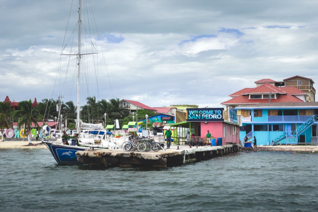 Roam the pier in San Pedro, Belize.
