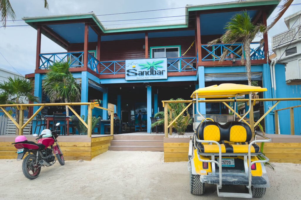 The Sandbar Restaurant is one of the best things to do in San Pedro, Belize.