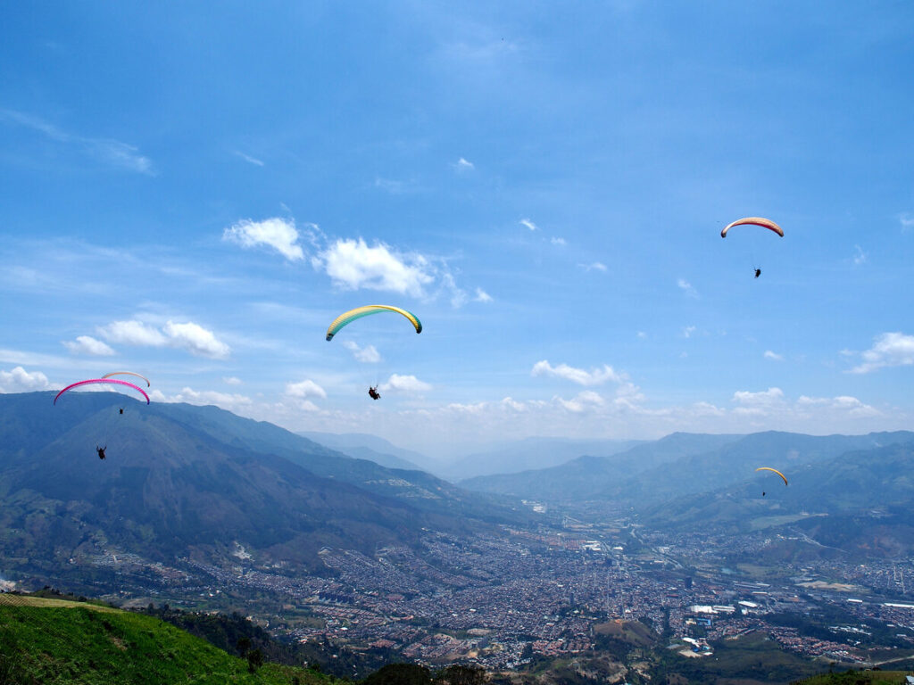 Paragliding on a Medellin tour