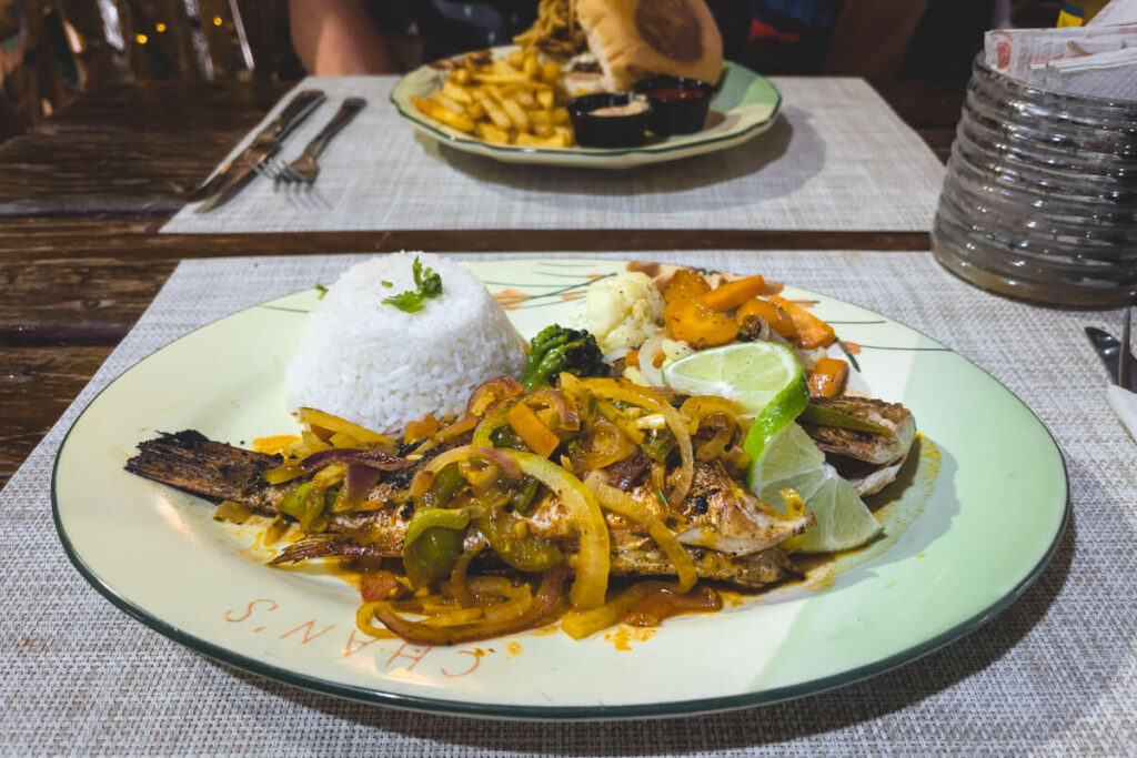 Seafood dinner at Food Republic one of the best things to do in Caye Caulker