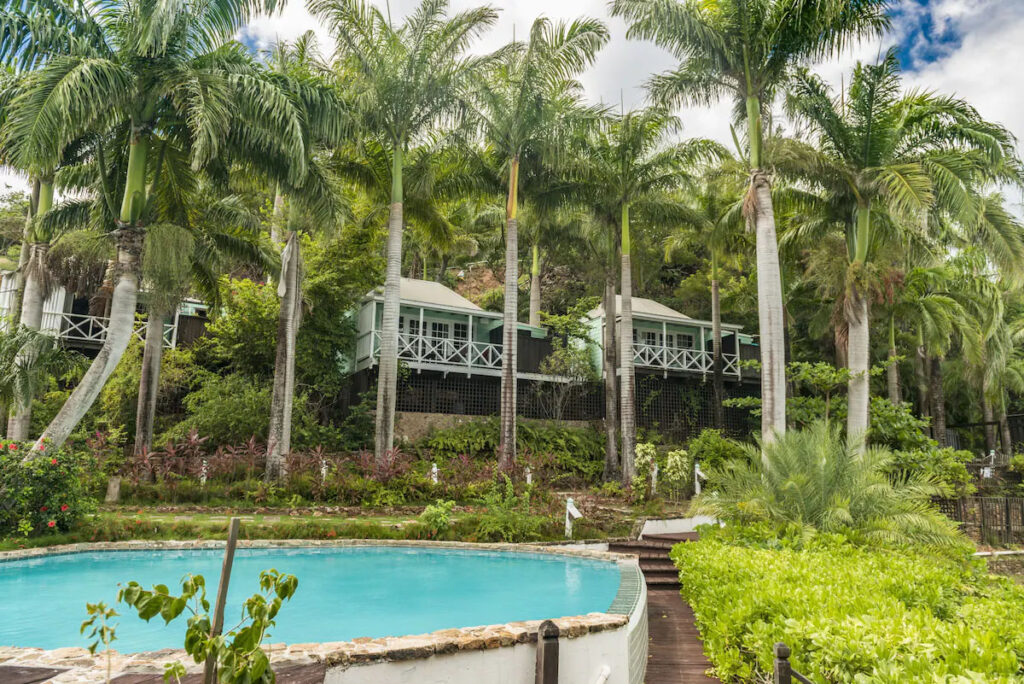 Cocos Hotel has villa views of the pool.
