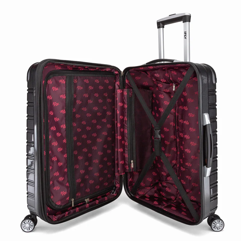 iFLY fibertech hardshell luggage from the inside.