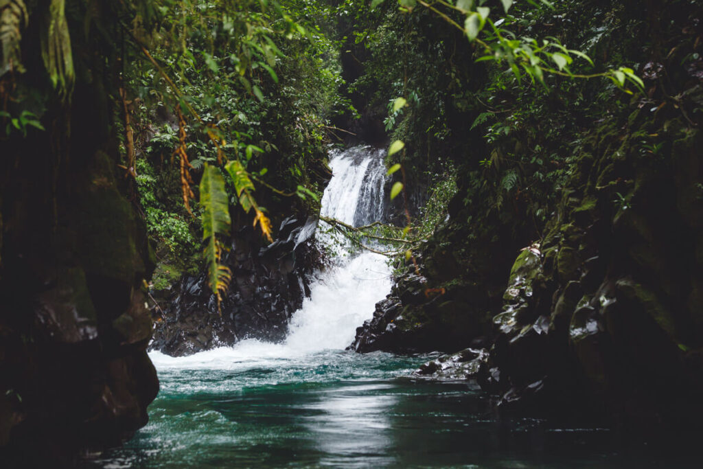 See the waterfalls at Cascada Escondido in Costa Rica.
