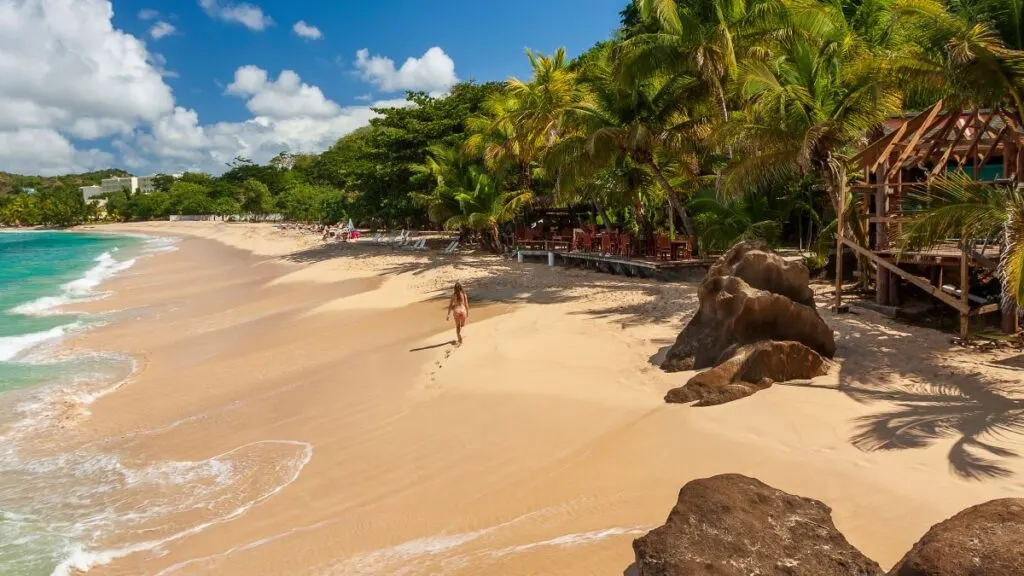 Walk down the sandy white beaches in Grenada.