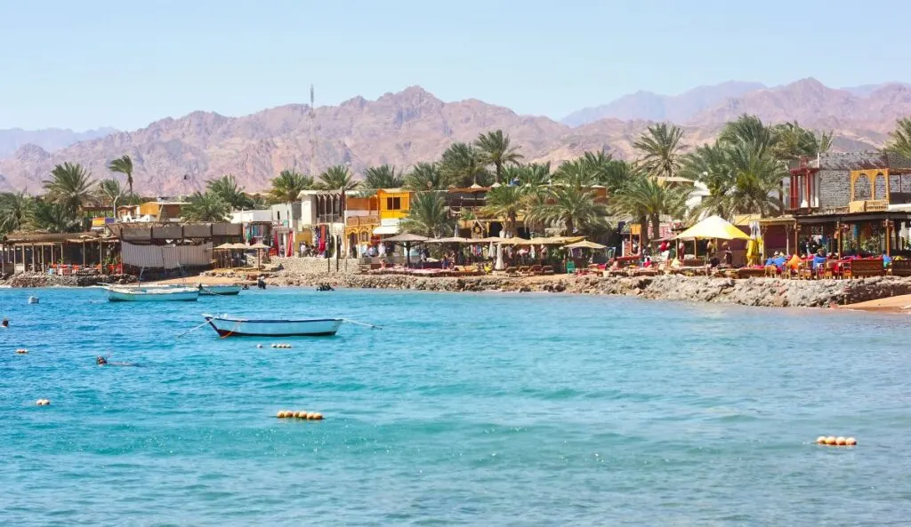 The shoreline of the sea in Egypt.