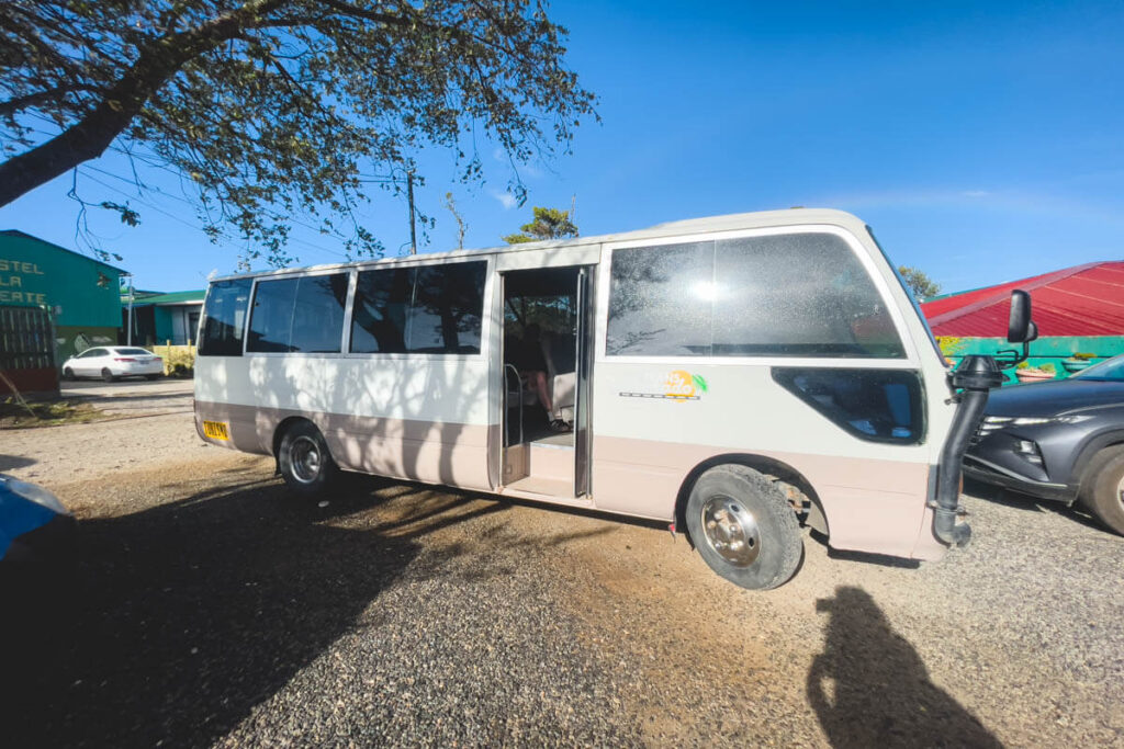 The shuttle buses are are comfortable going from La Fortuna to Monteverde