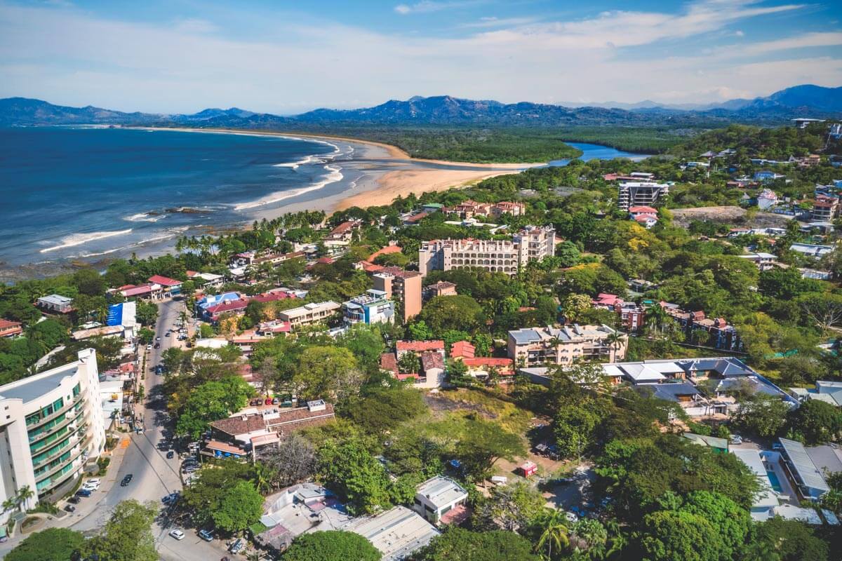 Tamarindo Town from above.