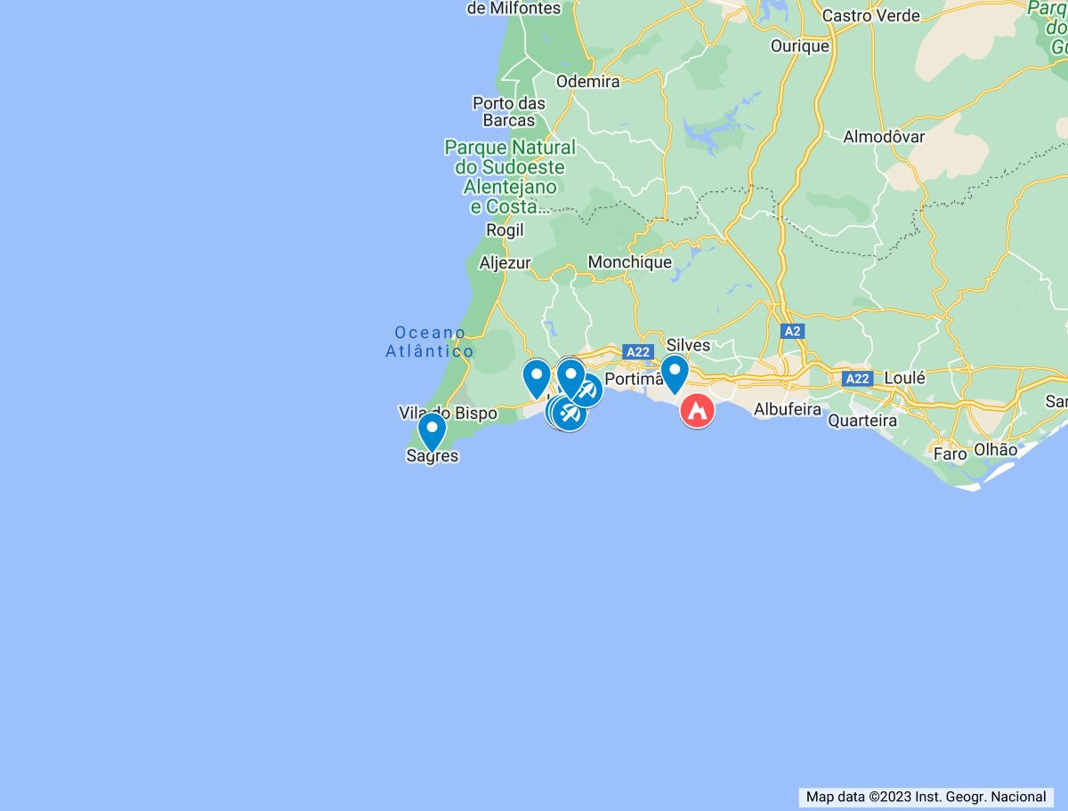 Things to do in Lagos map