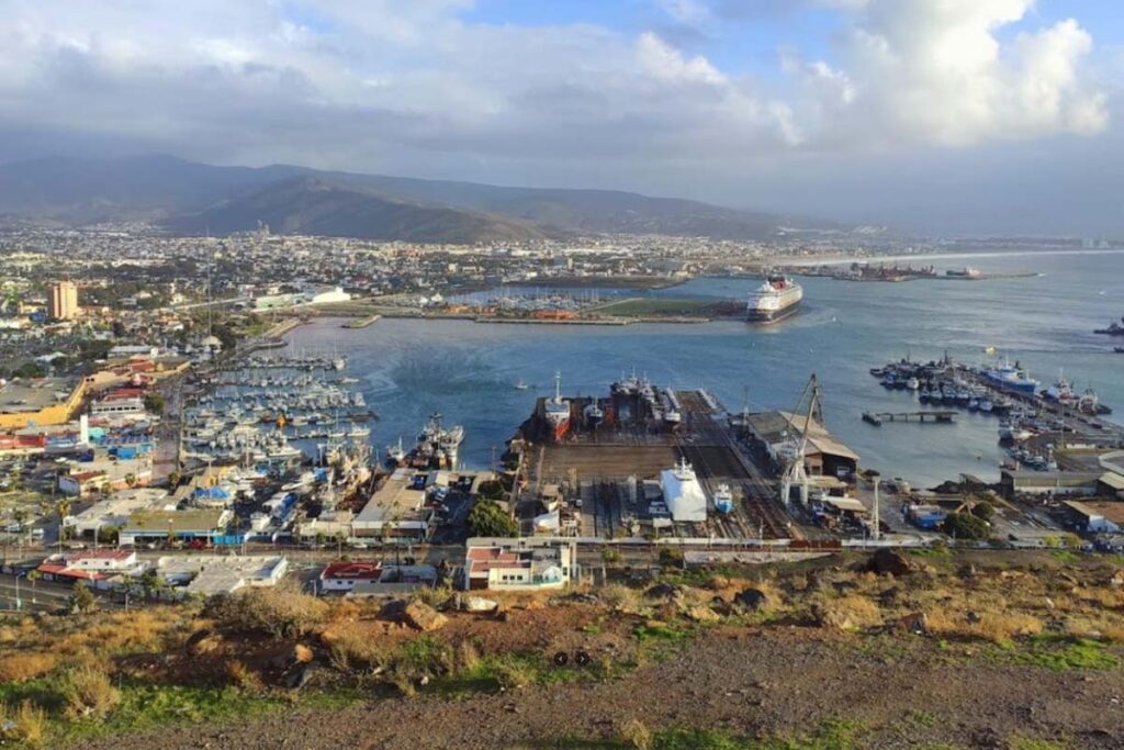 The view over Ensenada and the port from Ensenada viewpoint.