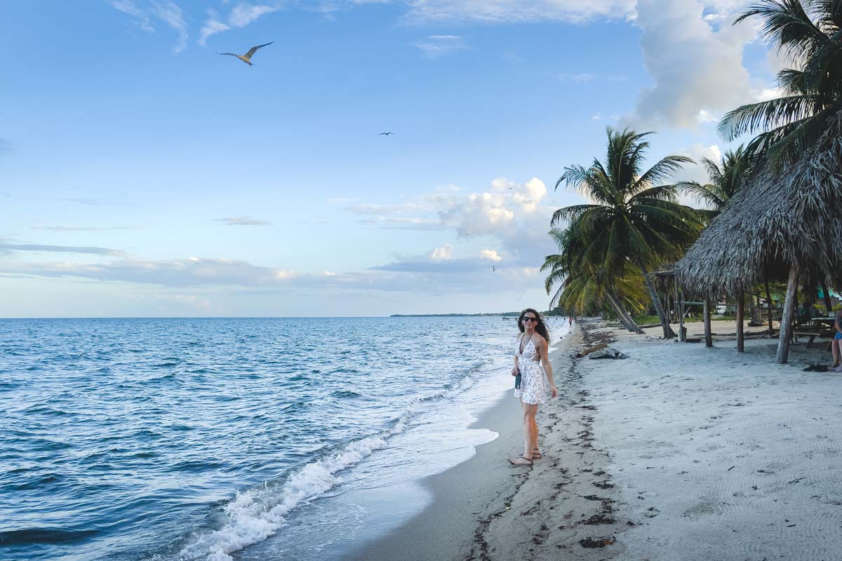 A woman enjoying on of the many Hopkins Beaches.