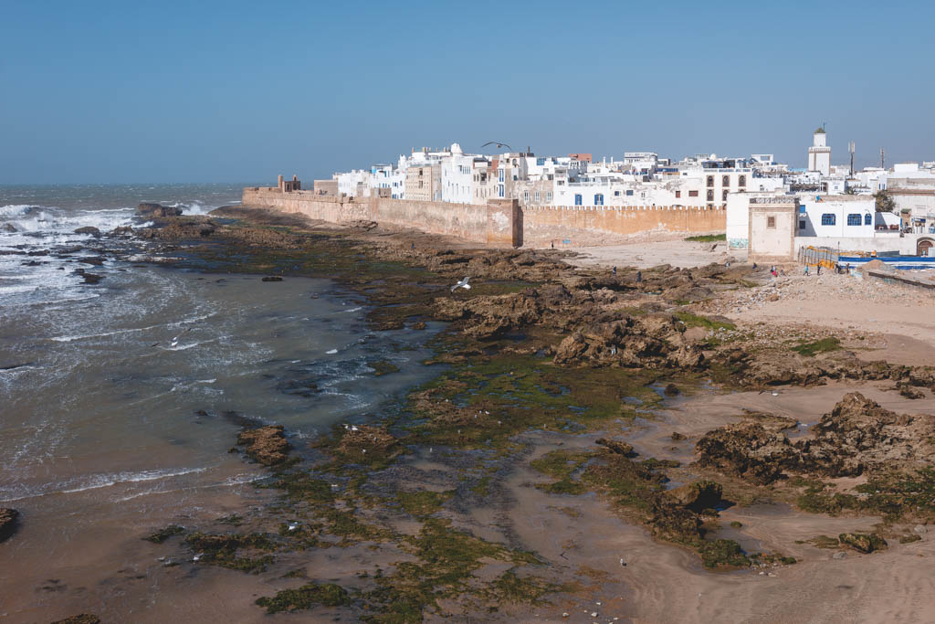 View from Sqala du Port Dessaouira in Morocco.