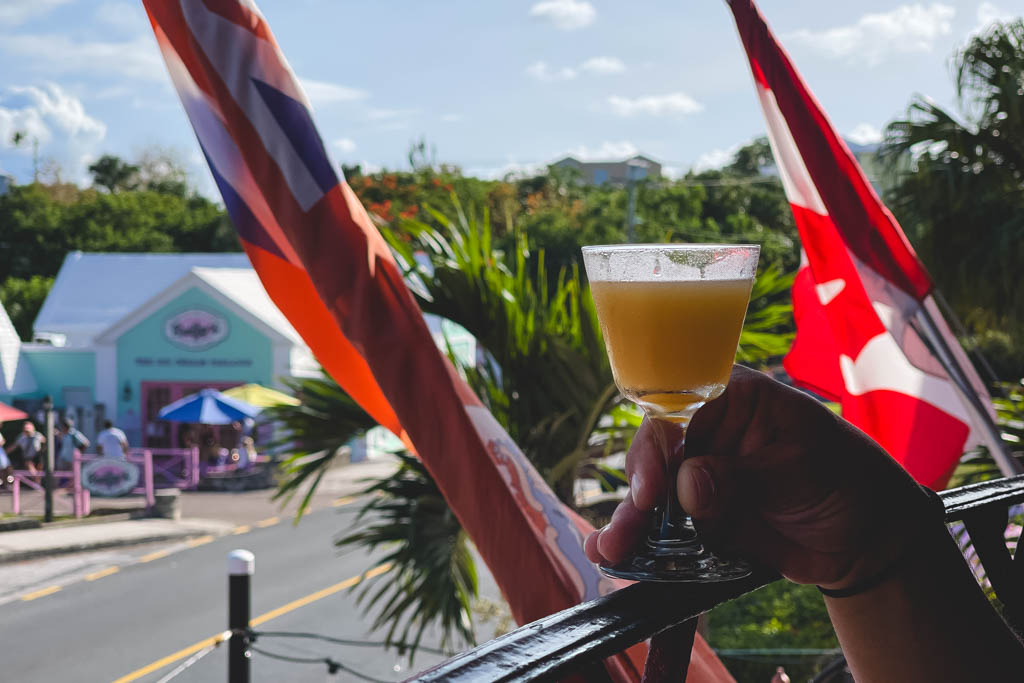 Rum cocktails at the Swizzle inn in Bermuda