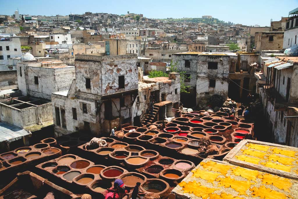 Overlooking a Fes Tanniere as a thing to do in Morocco.