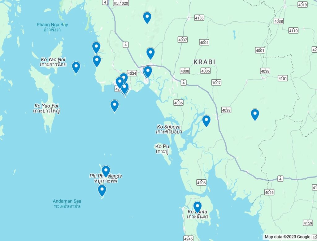 Things to Do in Krabi, Thailand Map