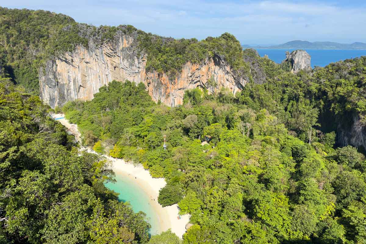 hong island beach from above.