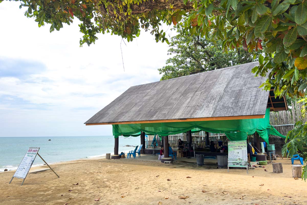 Khao Lak beach massage hut
