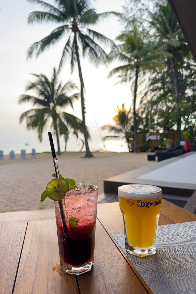 Sunset drinks on the beach