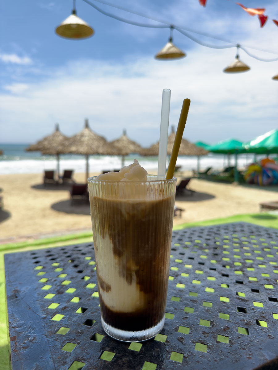 Coffee on the beach.