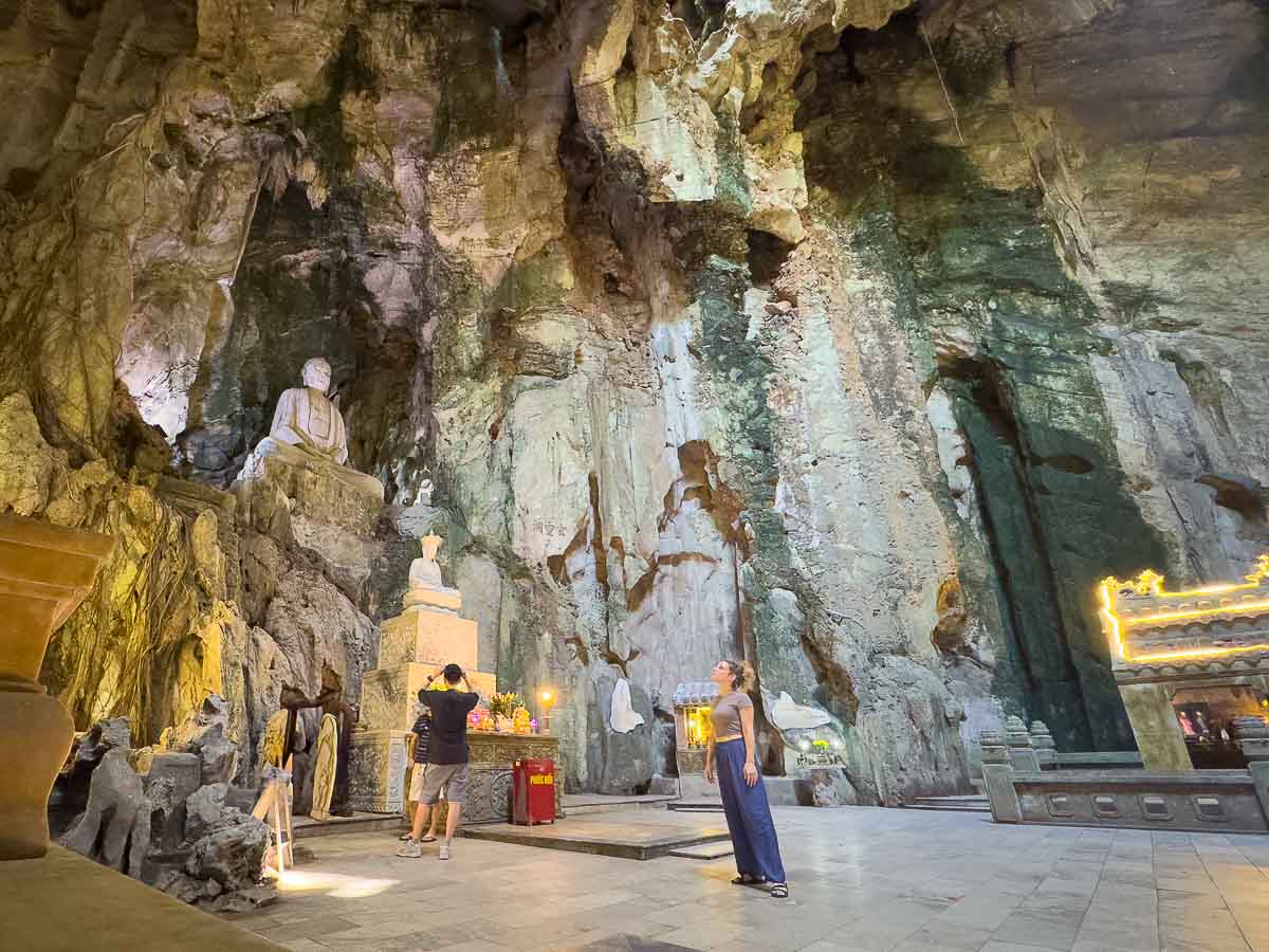 Nina in Marble Mountain cave.