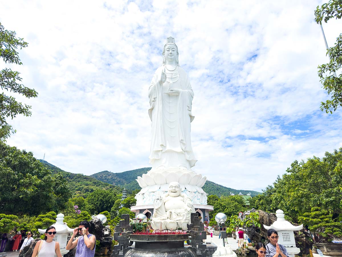 Son Tra or Monkey Mountain, tall white buddha.