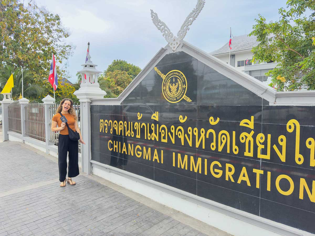 Nina at Chiang Mai immigration