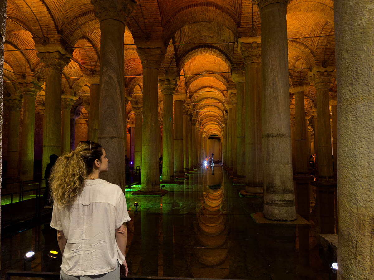 Nina at Basilica Cistern.