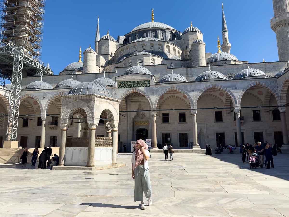 Nina at Blue Mosque.