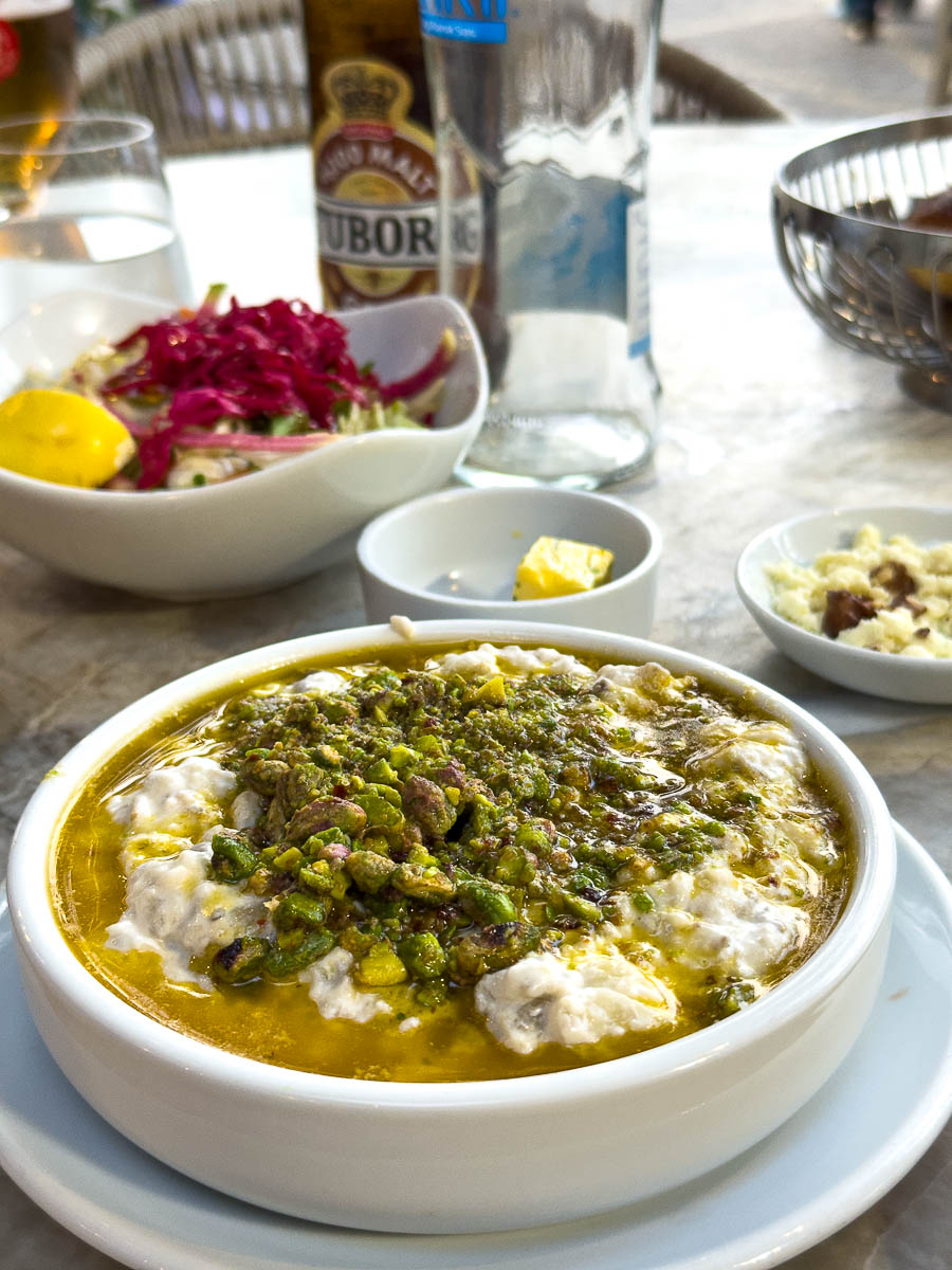 Yogurt dish at Fethiye Paşa Kebap.