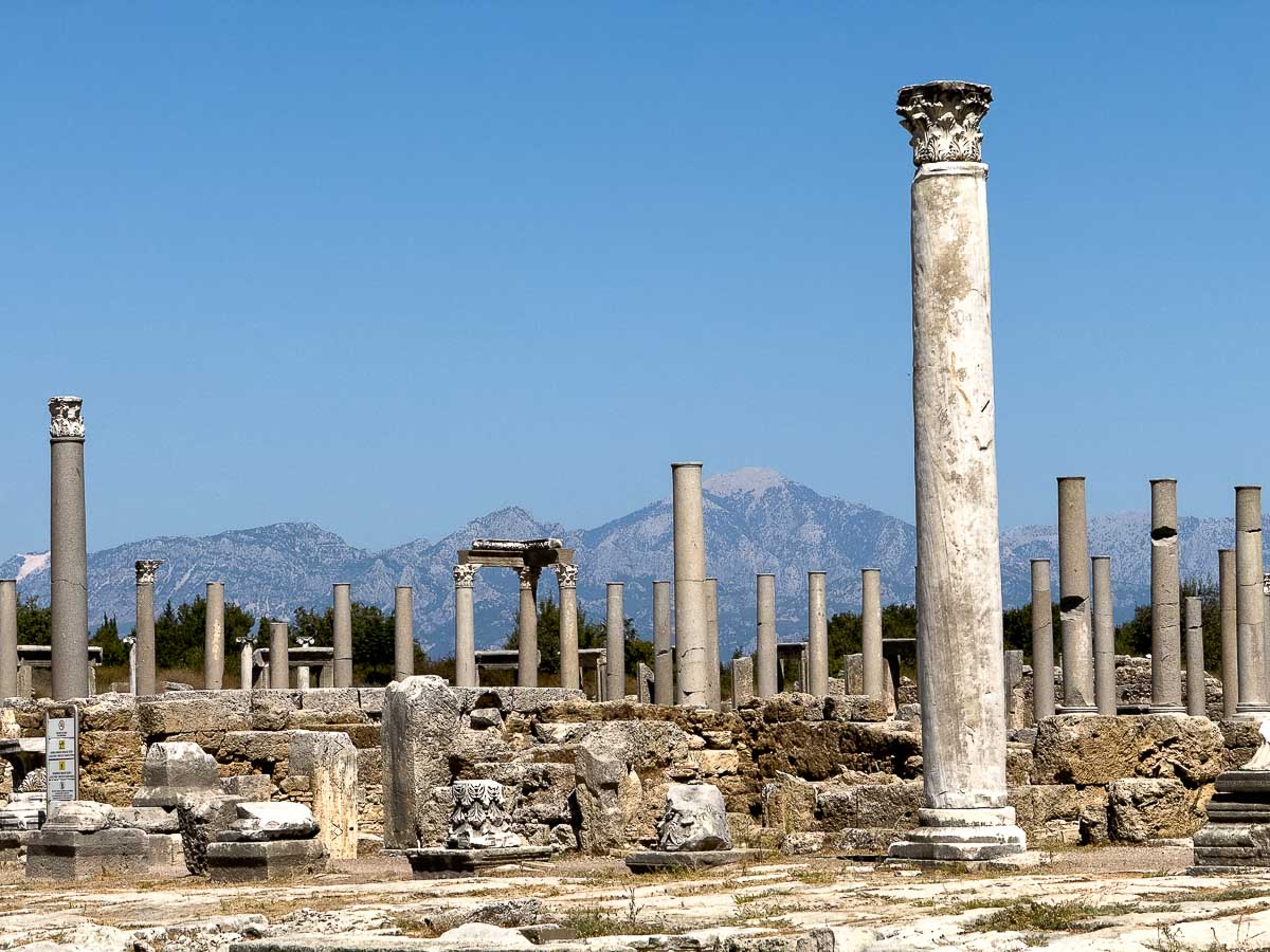 Perge Columns mountains
