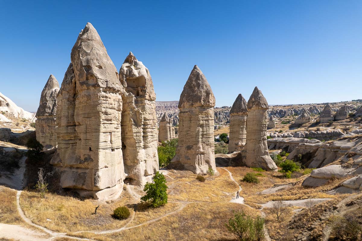 Cappadocia rocky landscape from above.