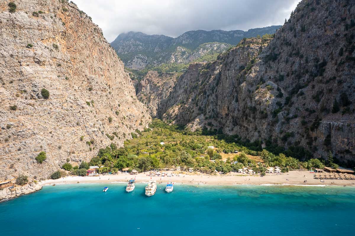 Aerial of Butterfly Valley.