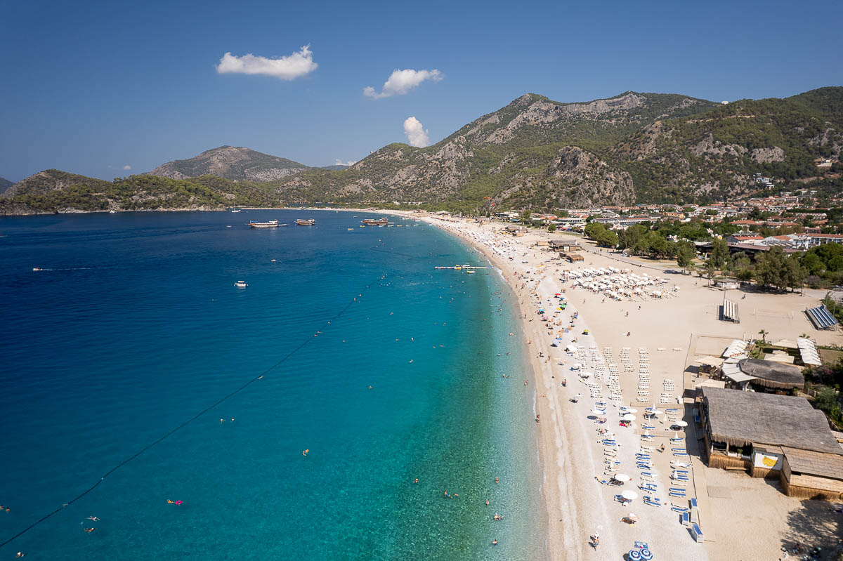 Oludeniz beach from above.