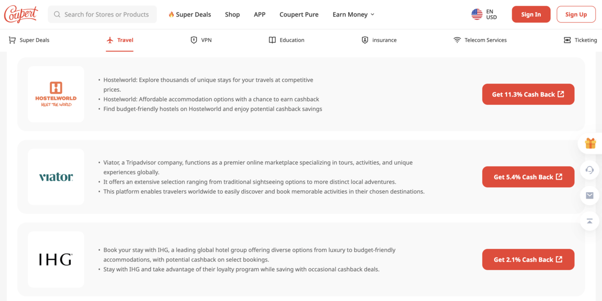 Screenshot of coupert.