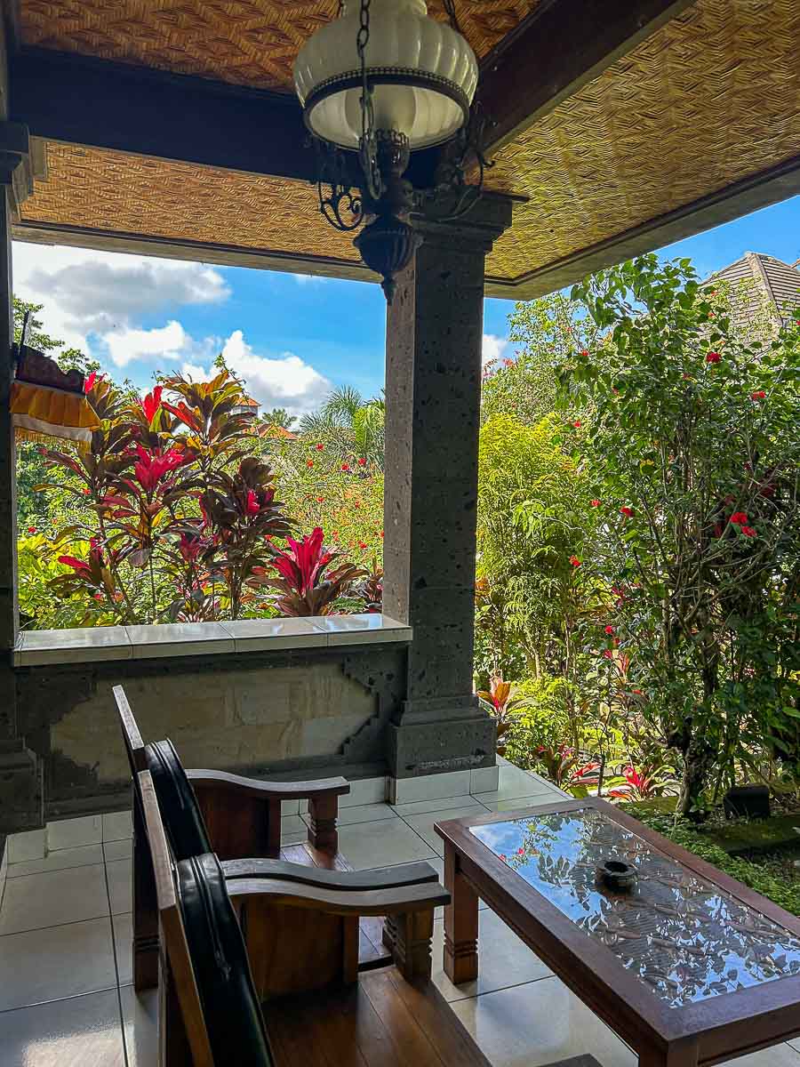 garden balcony view.