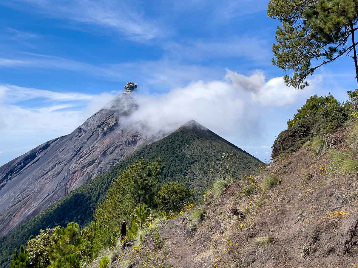 Acatenango with fog.