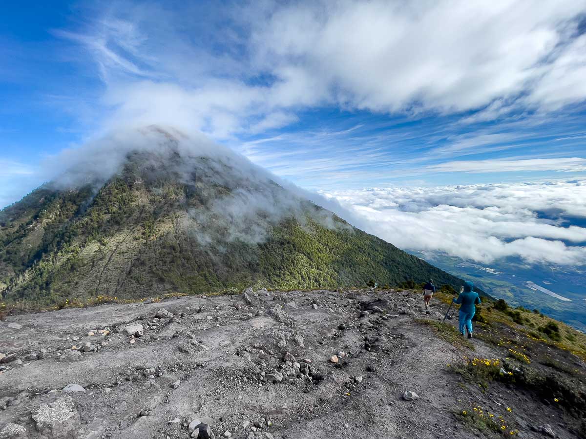 Hiking down towards Acatenango.